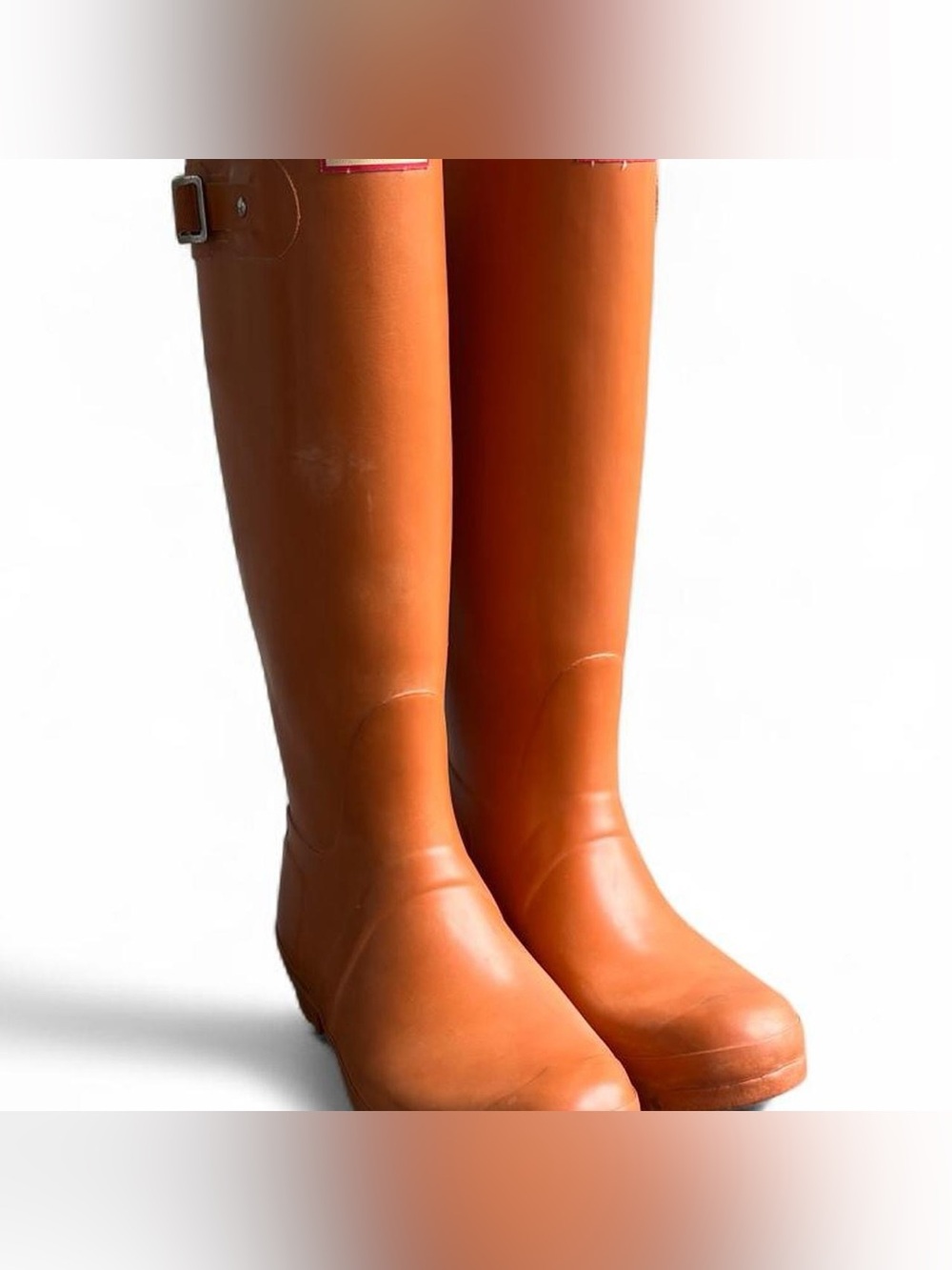 Hunter Tall Orange Rain Boots - Picture 2 of 13